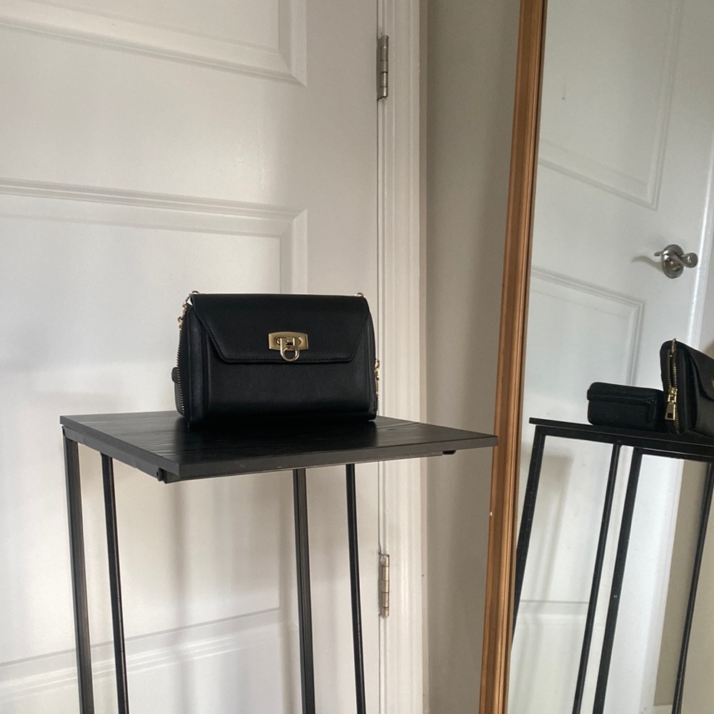 Black with Gold details Hand Bag